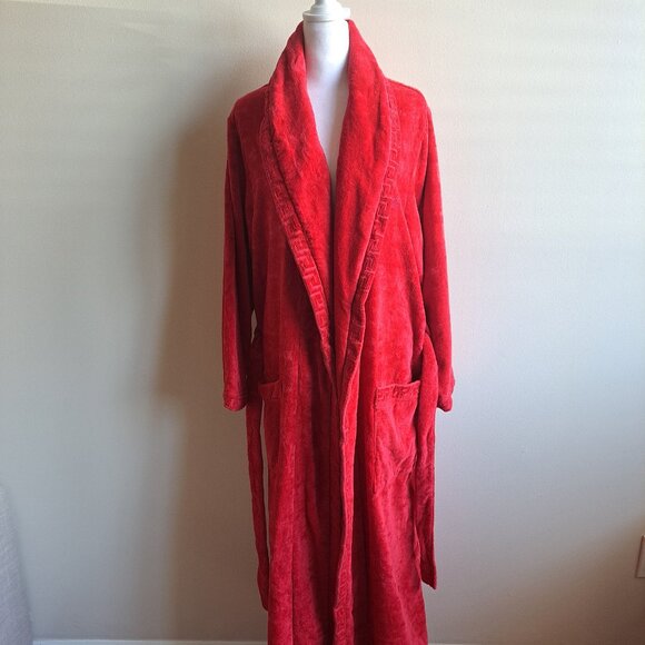 New Women's Versace Classic 100% Cotton Red Robe Size S